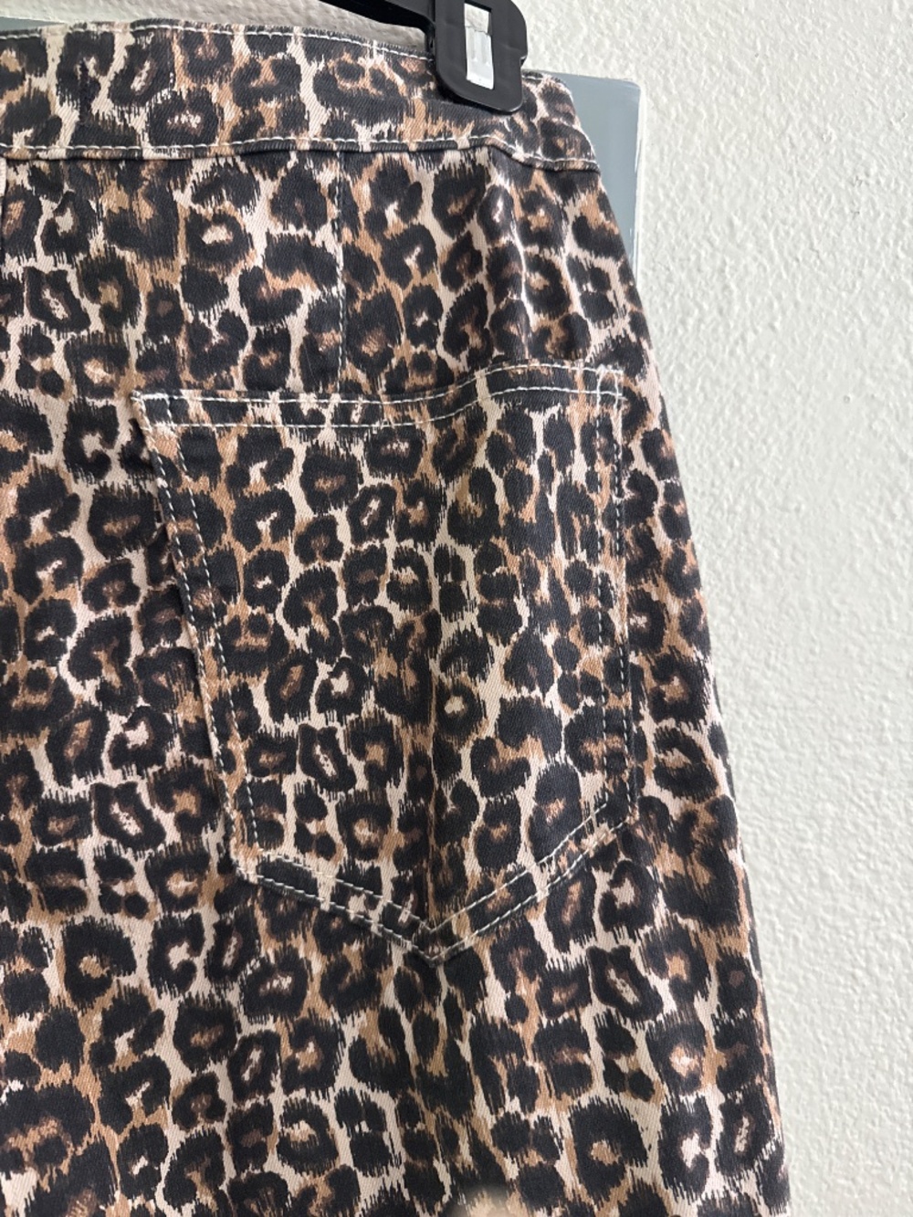 Leopard Print Flared Jeans - Brown Leopard - Picture 3 of 3